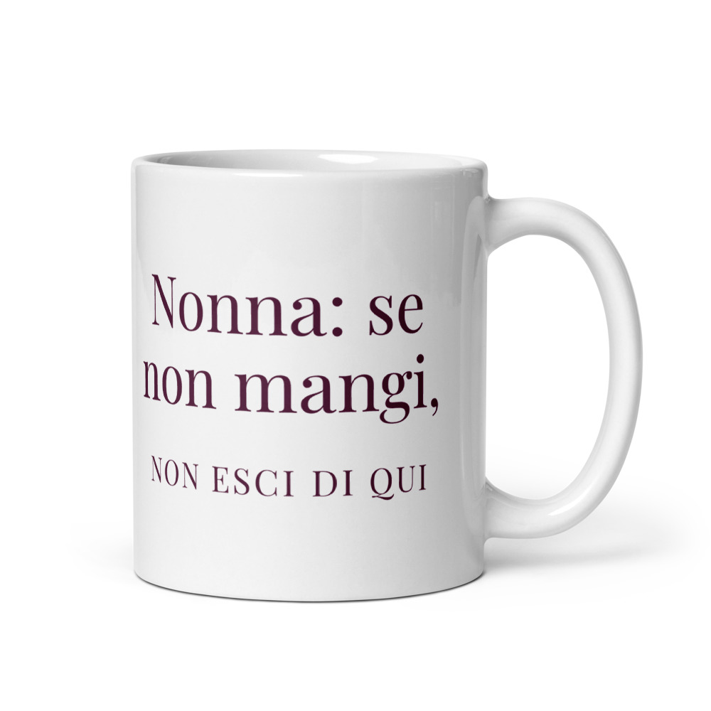 Tazza Nonna: se non mangi, non esci di qui