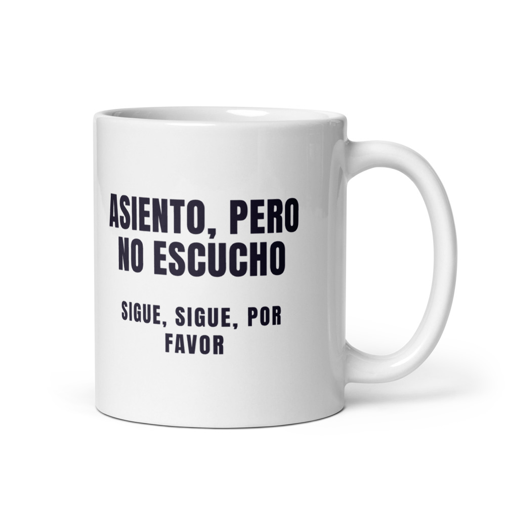 Taza Asiento, pero no escucho Sigue, sigue, por favor