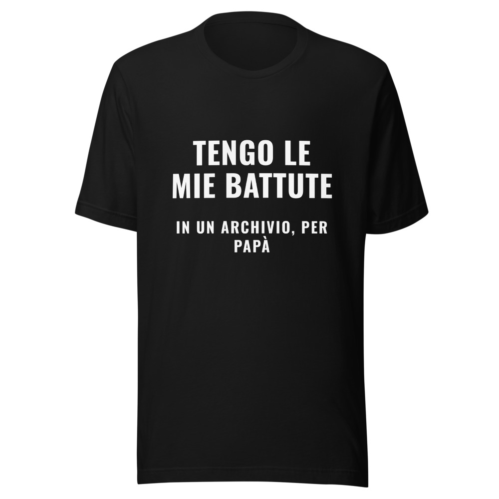 Maglietta archivio delle battute di papà, regalo festa del papà