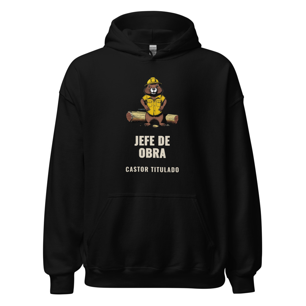 Sudadera con capucha Jefe de obra Castor titulado
