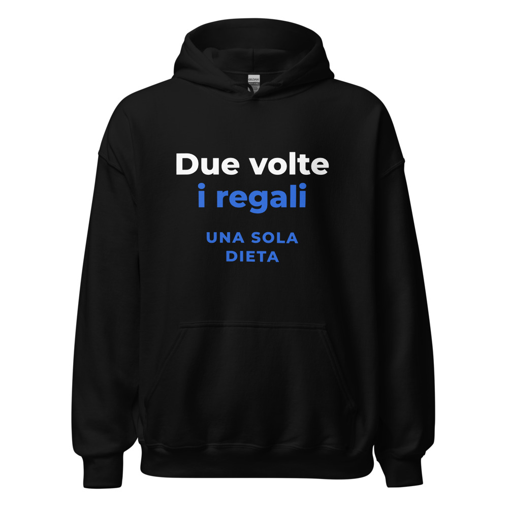 Felpa con cappuccio Due volte i regali una sola dieta