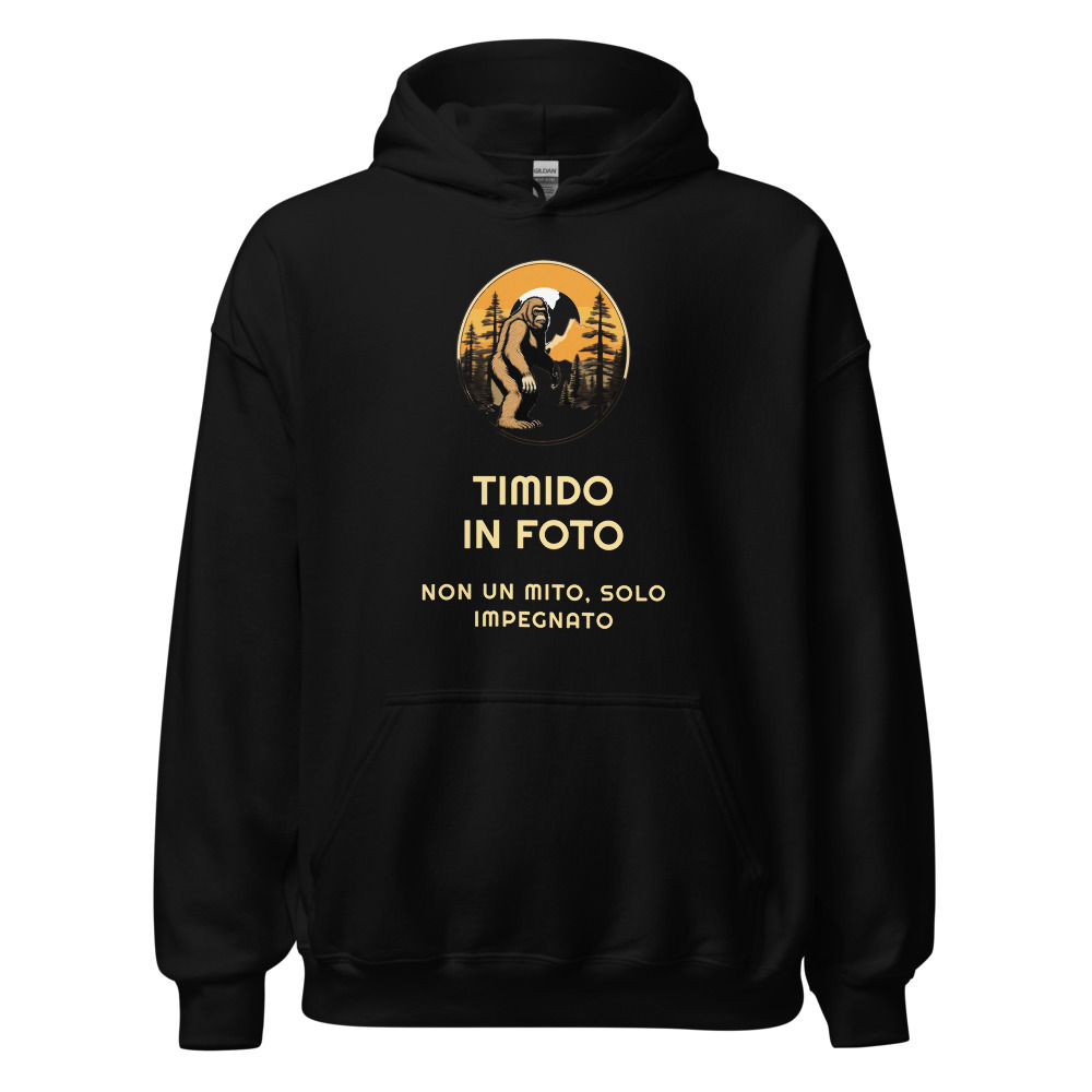 Felpa con cappuccio Timido in foto Non un mito, solo impegnato
