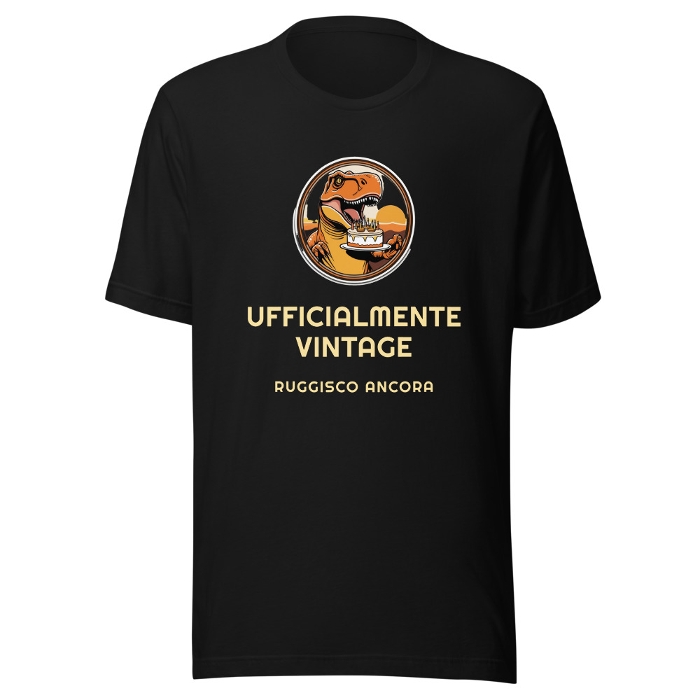 Maglietta T-rex Ufficialmente vintage, ruggisco ancora