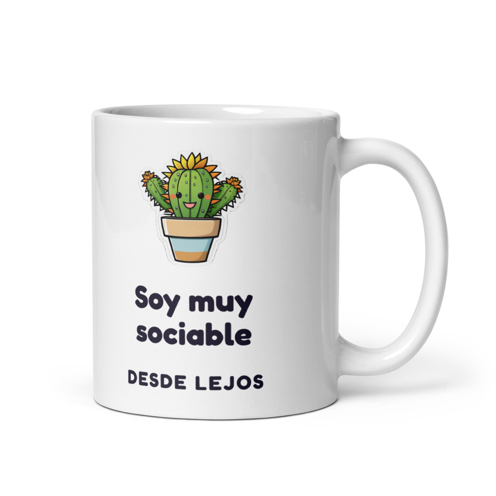 Taza Soy muy sociable Desde lejos