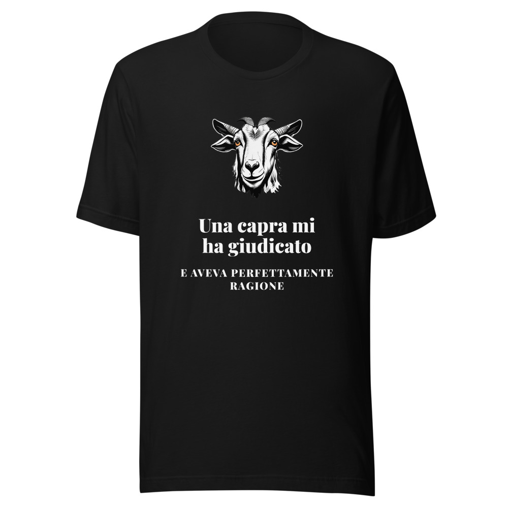 Maglietta Una capra mi ha giudicato e aveva ragione