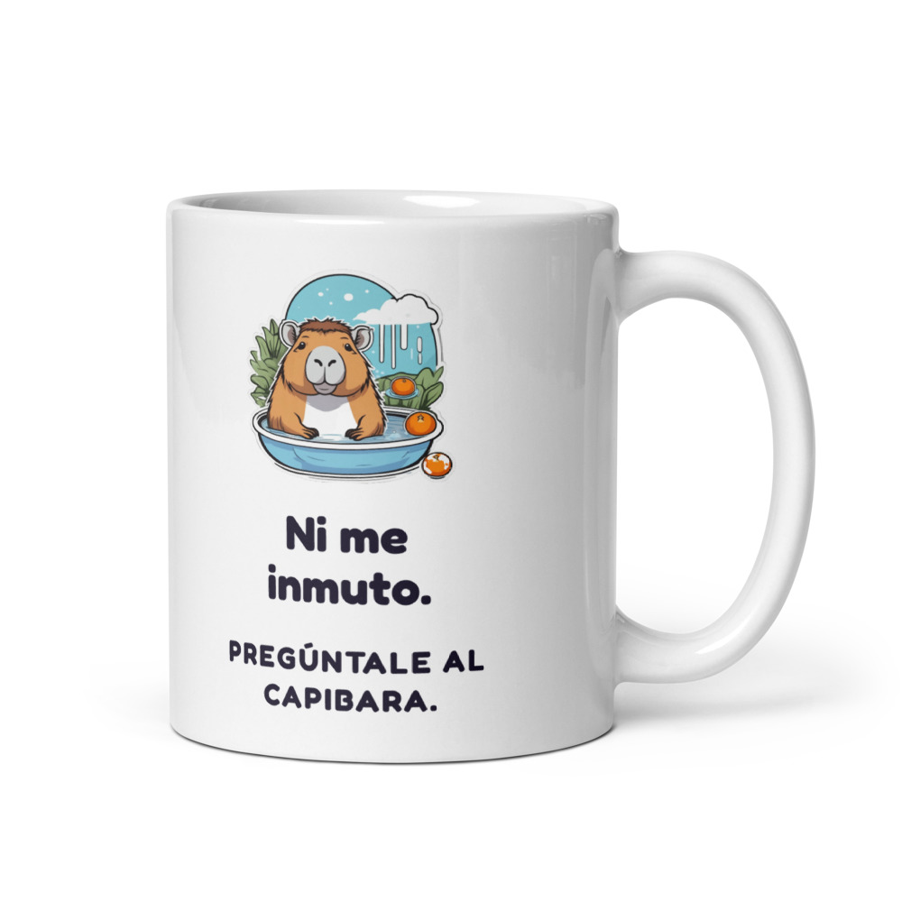 Taza Ni me inmuto. Pregúntale al capibara.