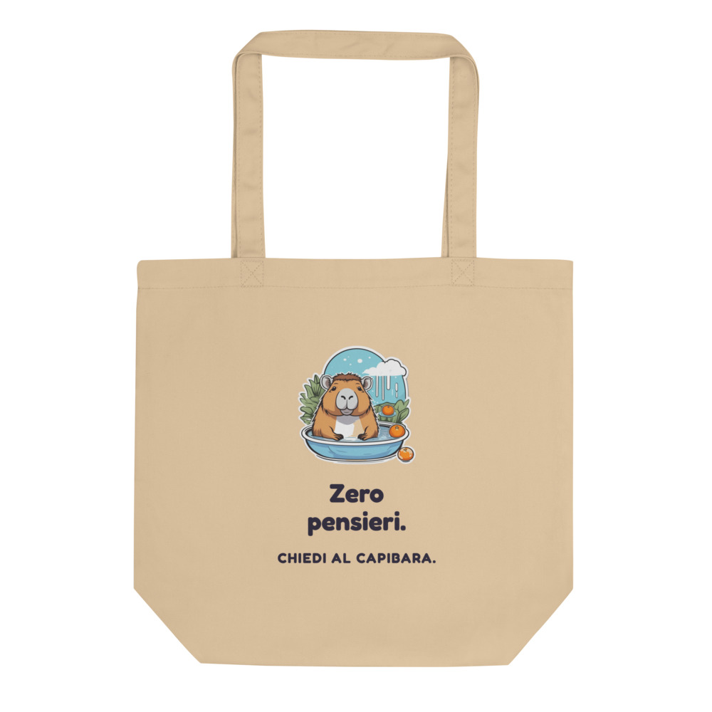 Borsa tote Zero pensieri. Chiedi al capibara.