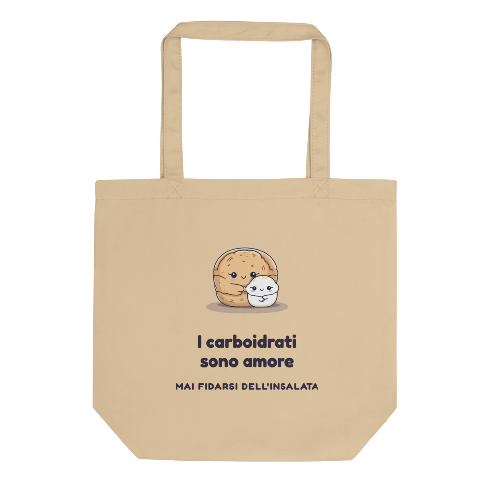Borsa tote I carboidrati sono amore Mai fidarsi dell'insalata