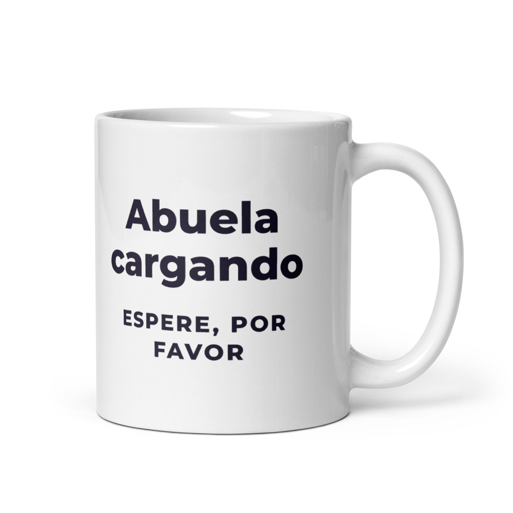 Taza Abuela cargando espere, por favor