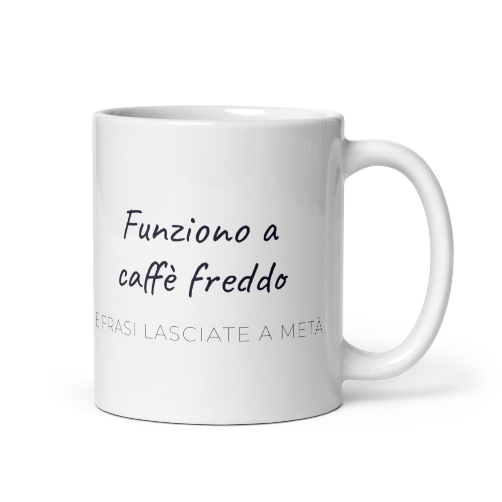 Tazza Vado a caffè freddo e frasi lasciate a metà