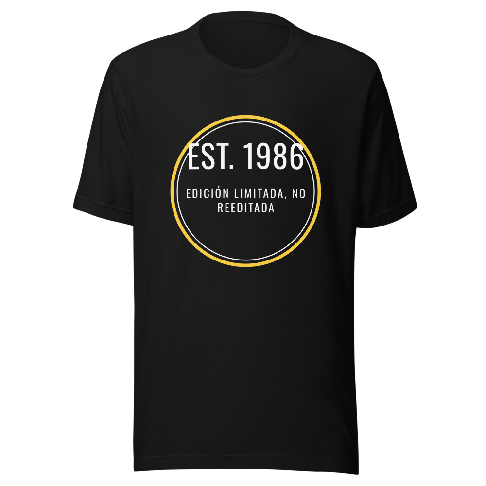 Camiseta Est. 1986, edición limitada no reeditada