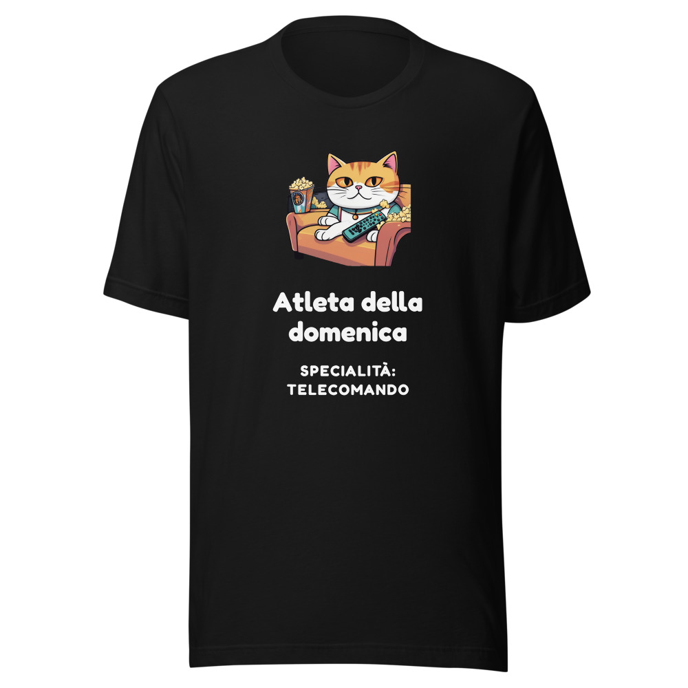 Maglietta Gatto Atleta della domenica, specialità telecomando