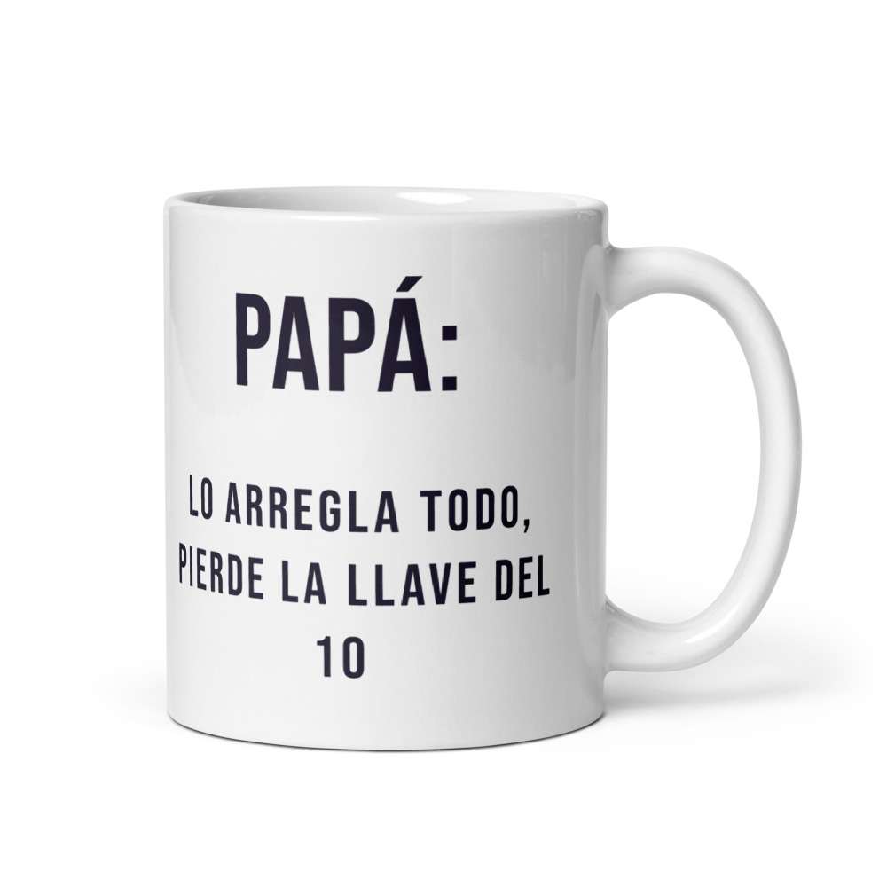 Taza Papá: lo arregla todo, pierde la llave del 10