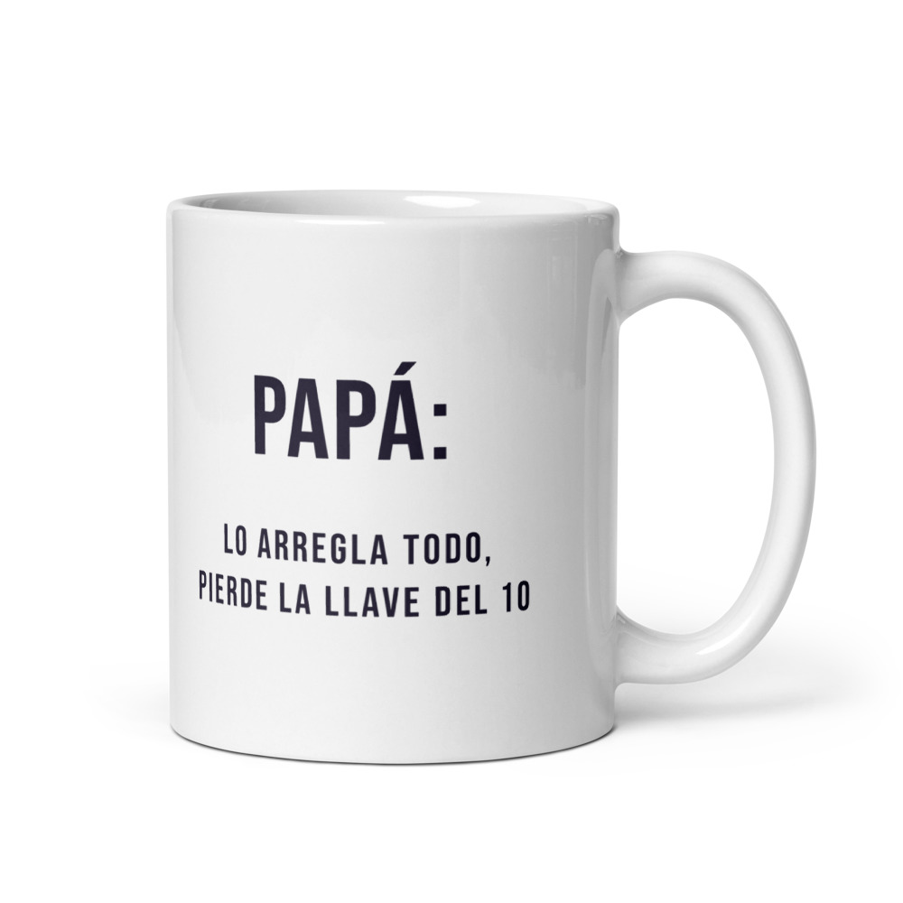 Taza Papá: lo arregla todo, pierde la llave del 10