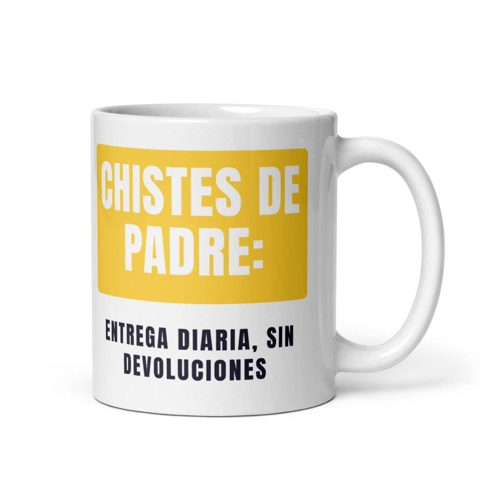 Taza Chistes de padre: entrega diaria, sin devoluciones