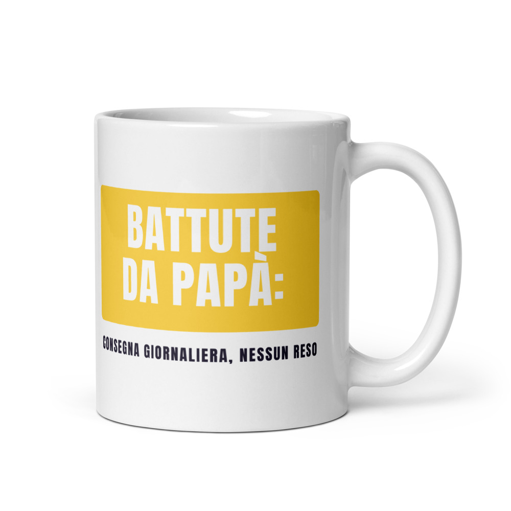 Tazza Battute da papà: consegna giornaliera, nessun reso
