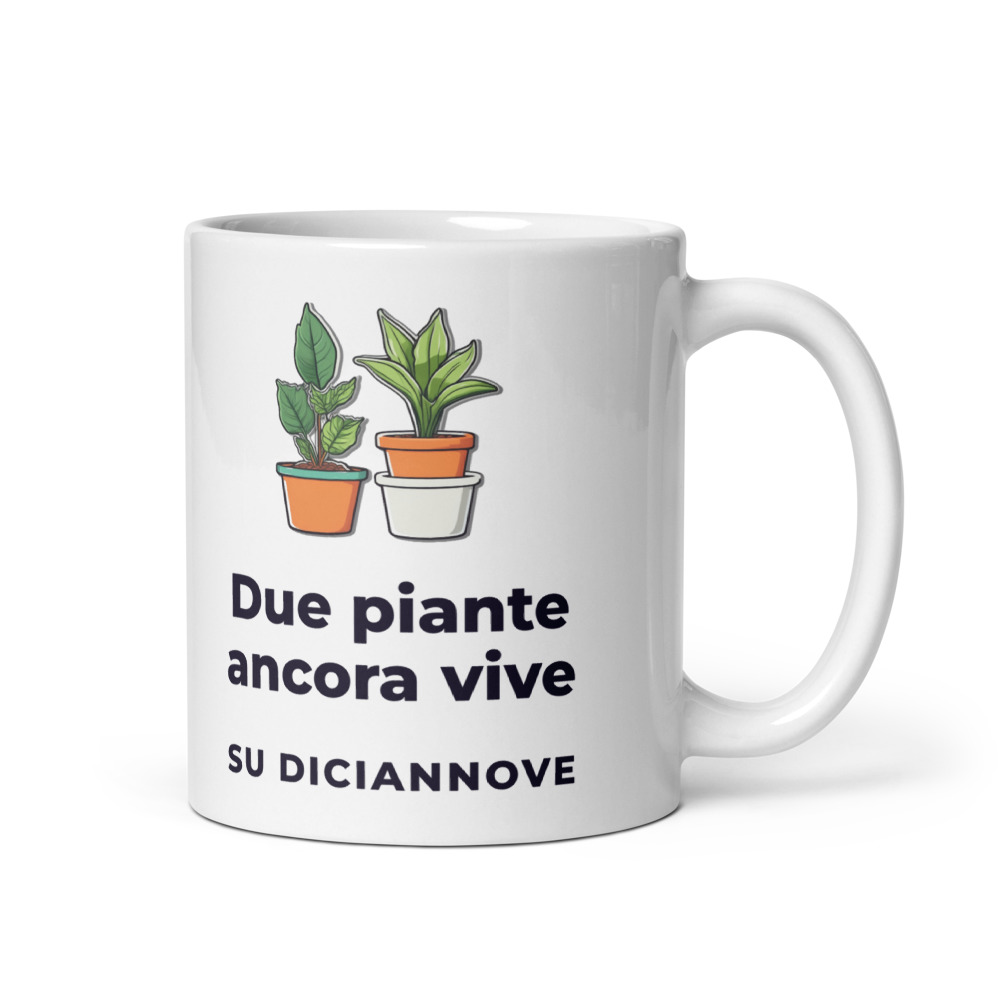 Tazza Due piante ancora vive Su diciannove
