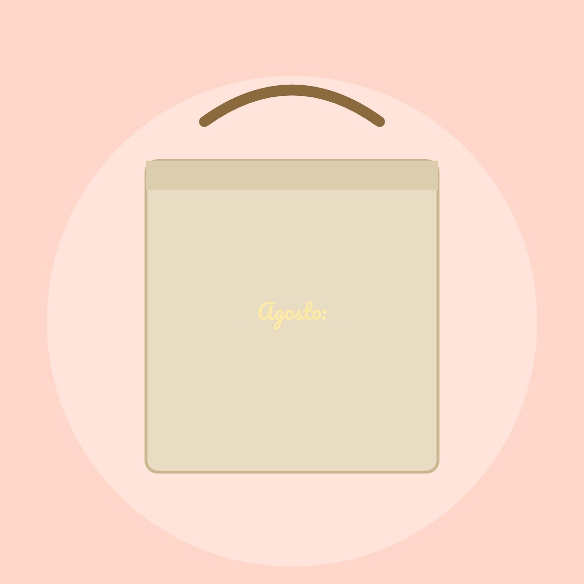 Bolsa tote Agosto: localizable solo en la playa