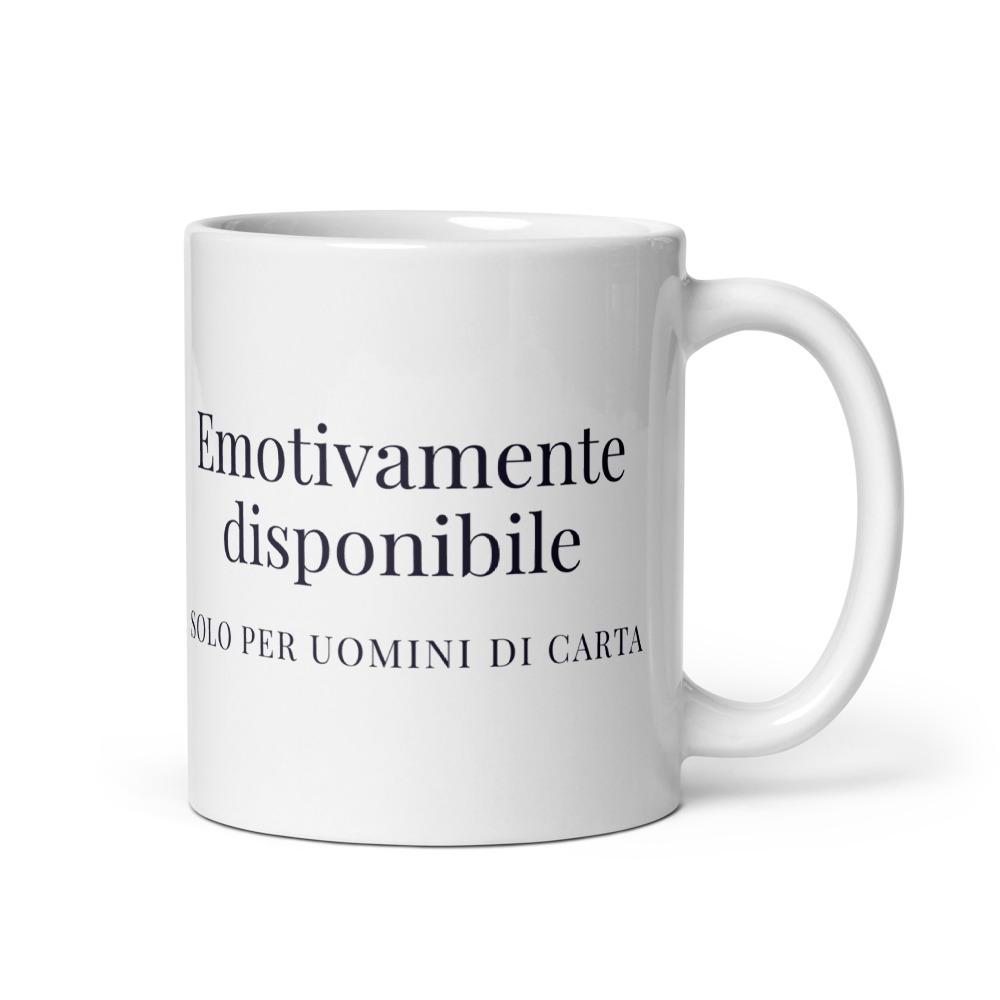 Tazza Emotivamente disponibile solo per uomini di carta