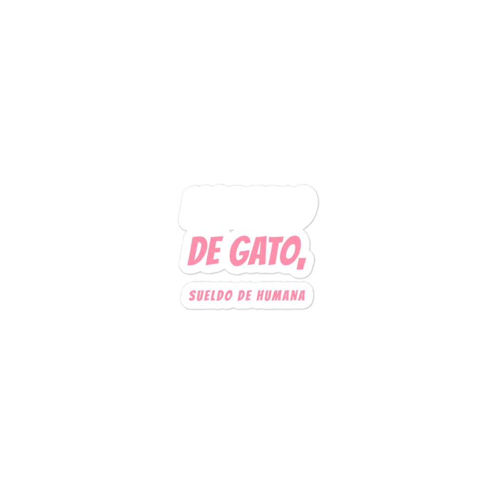 Pegatina Horario de gato, sueldo de humana