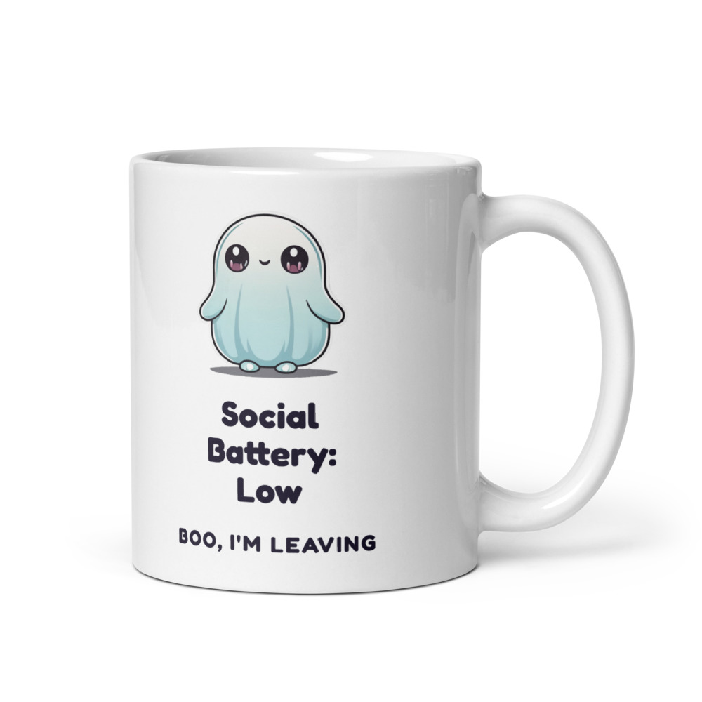Social Battery: Low Boo, I'm leaving Mug