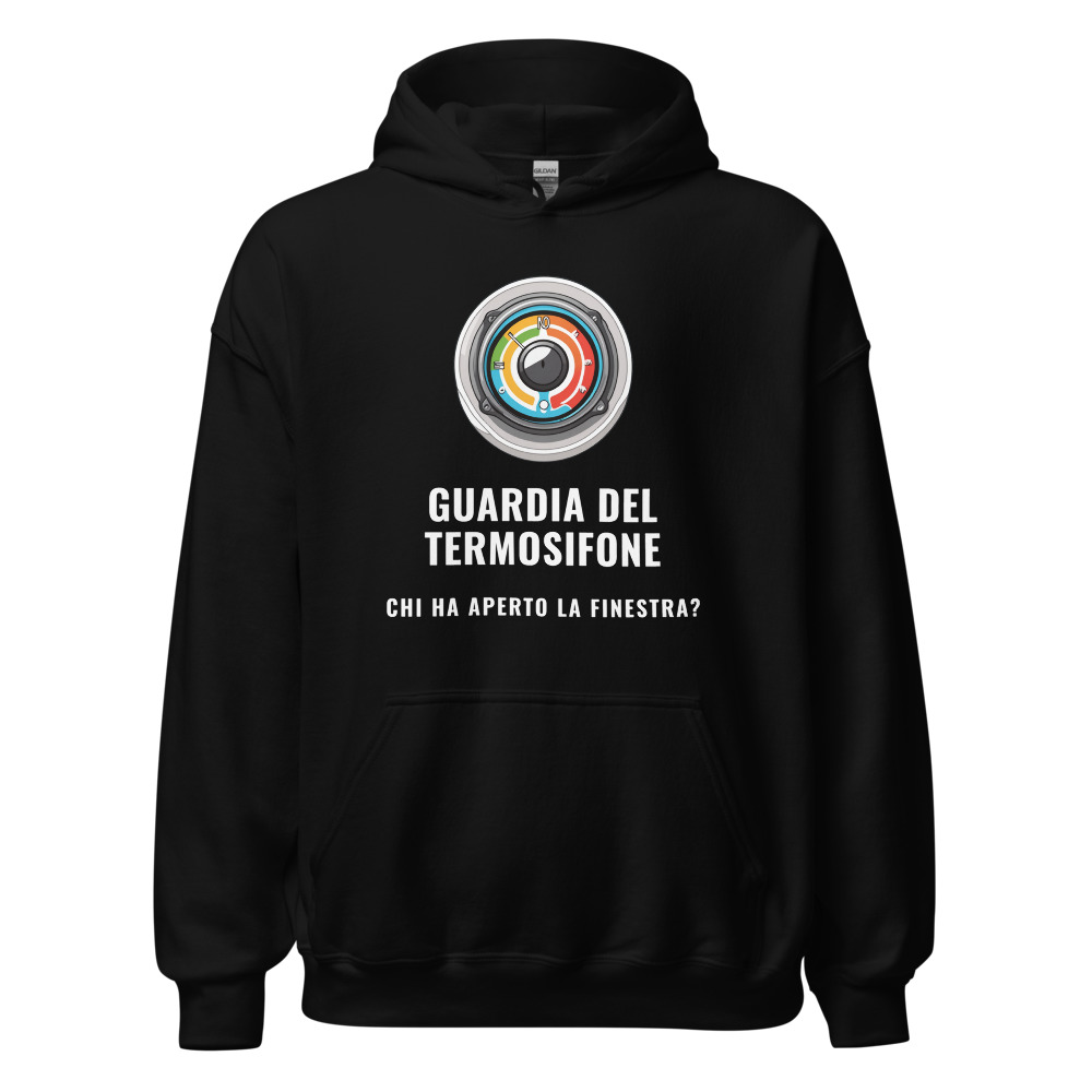 Felpa con cappuccio Guardia del termosifone Chi ha aperto la finestra?