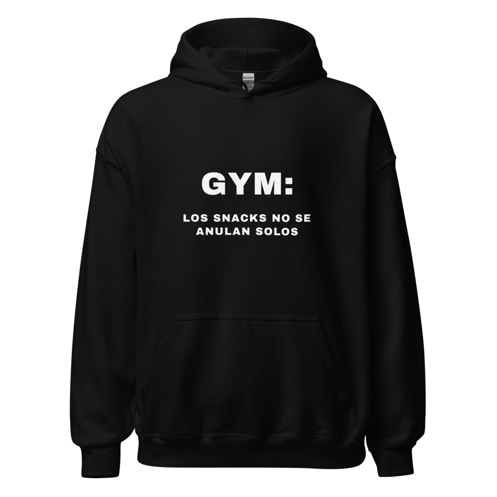 Sudadera con capucha Gym: los snacks no se anulan solos