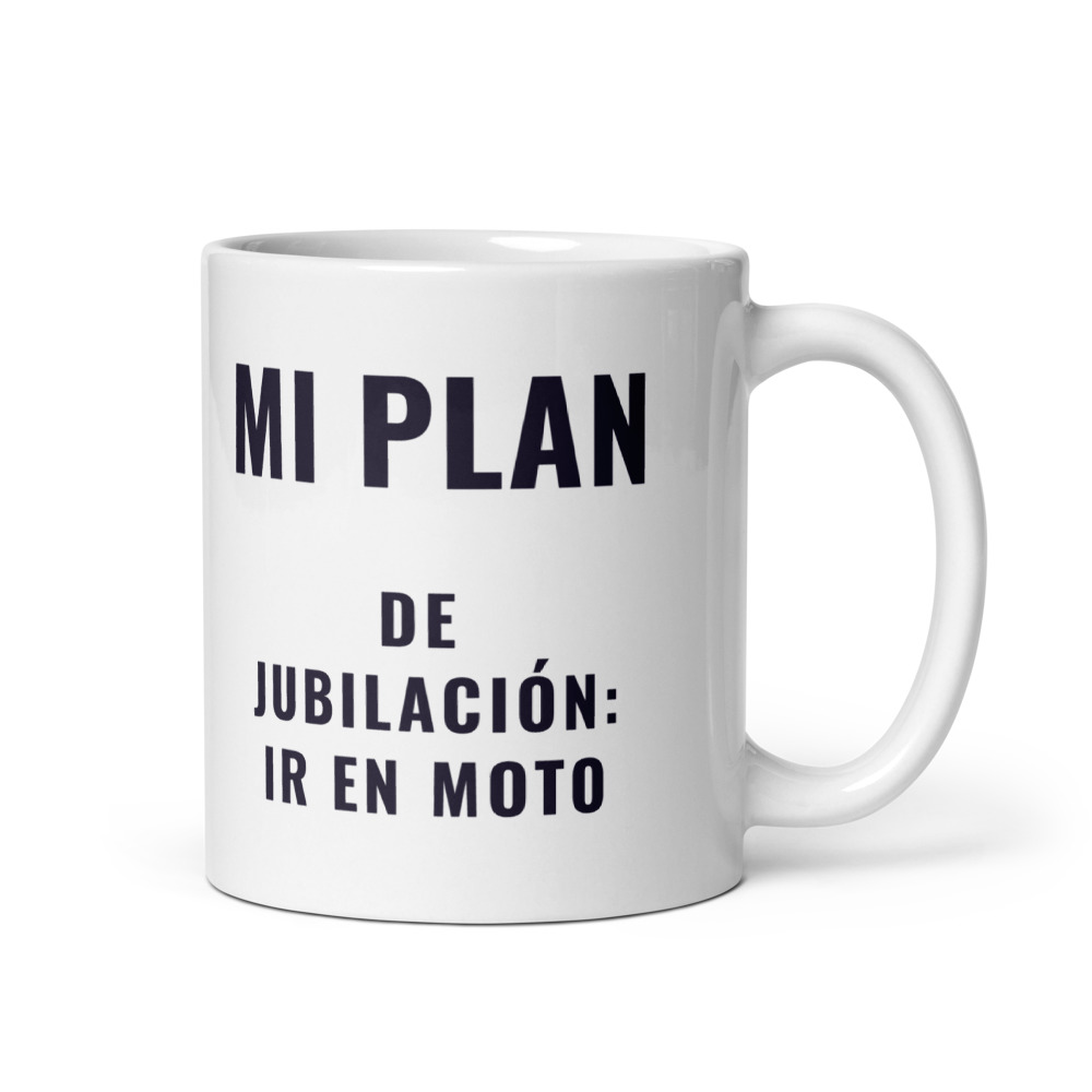 Taza Mi plan de jubilación: ir en moto