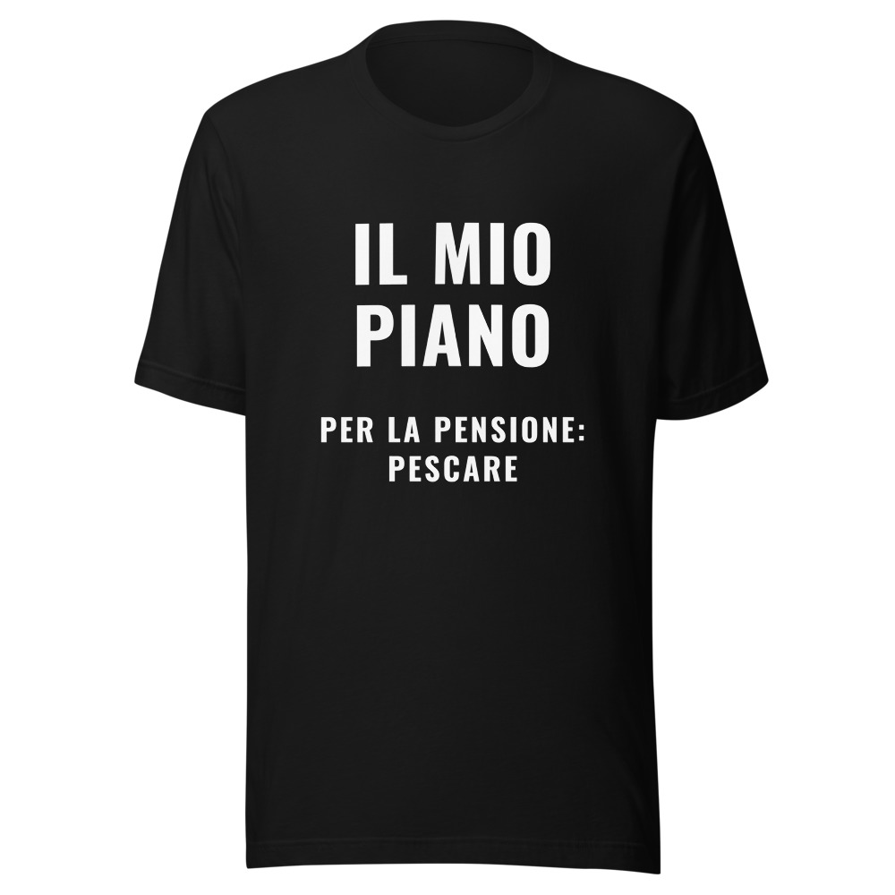 Maglietta il mio piano per la pensione, regalo pensionamento