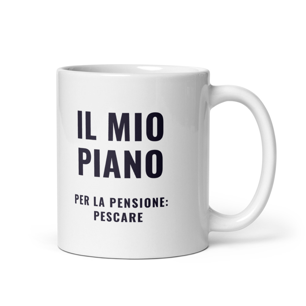 Tazza Il mio piano per la pensione: pescare