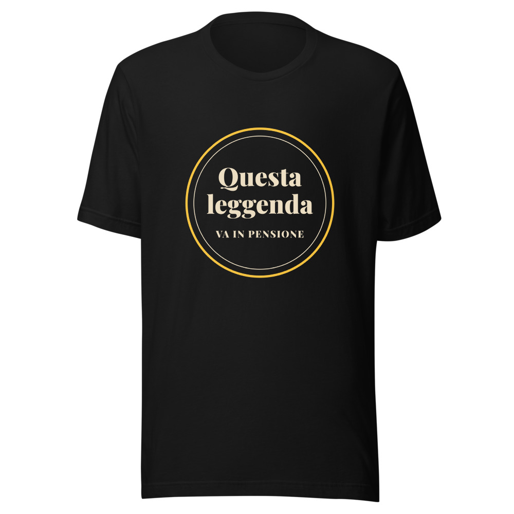Maglietta questa leggenda va in pensione, regalo colleghi