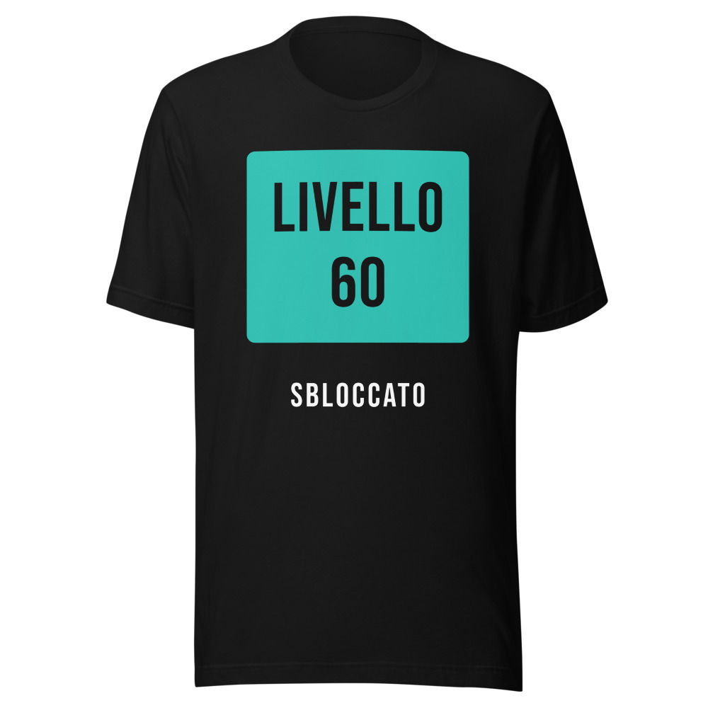 Maglietta livello 60 sbloccato, regalo compleanno