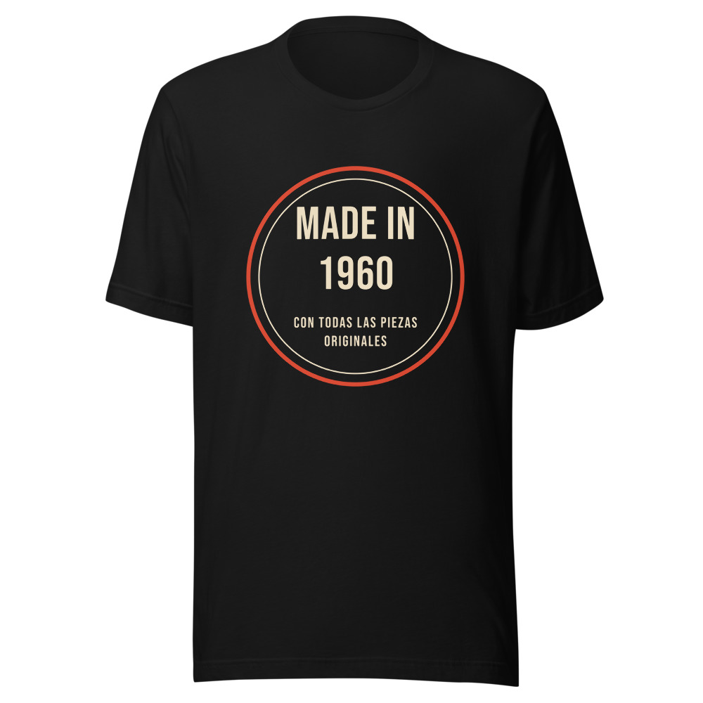 Camiseta Made in 1960, regalo cumpleaños