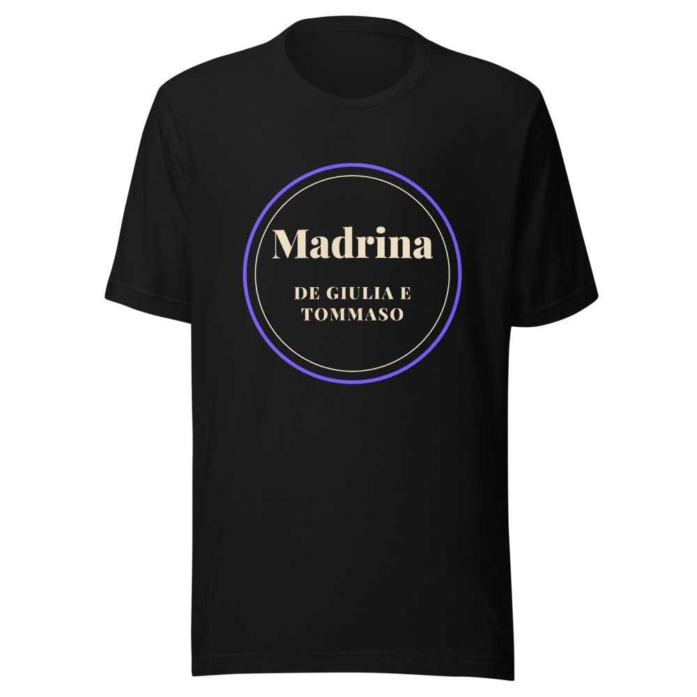 Camiseta Madrina personalizada con los nombres