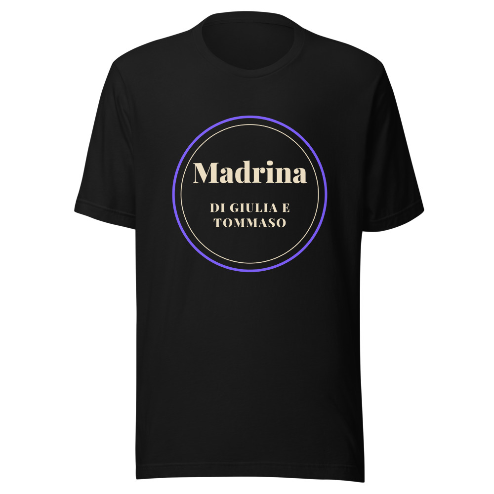 Maglietta Madrina personalizzata con i nomi