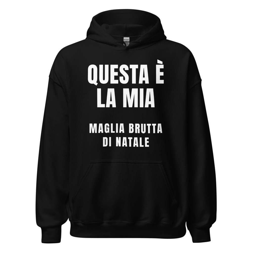 Felpa con cappuccio Questa è la mia maglia brutta di Natale