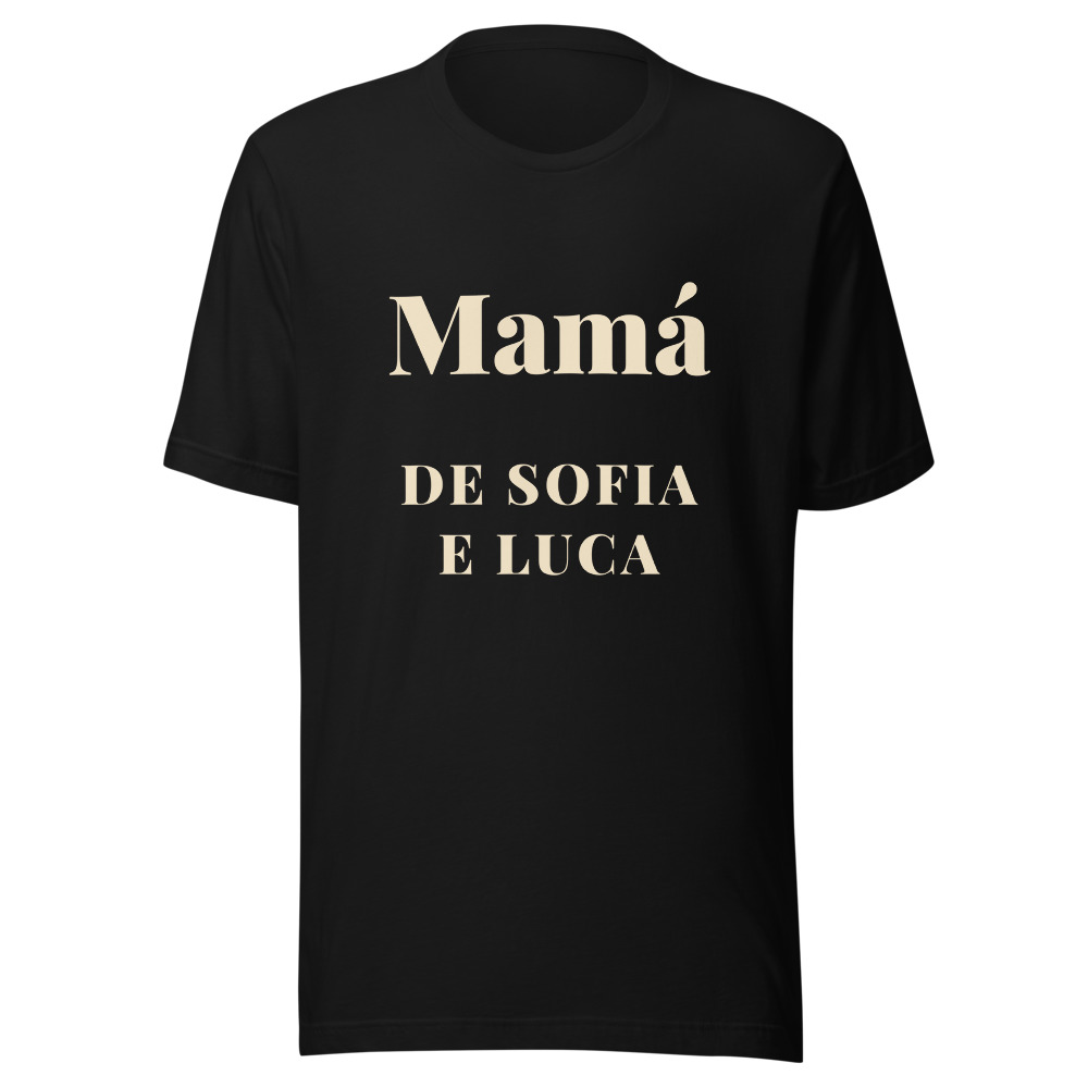 Camiseta mamá personalizada con los nombres de los hijos