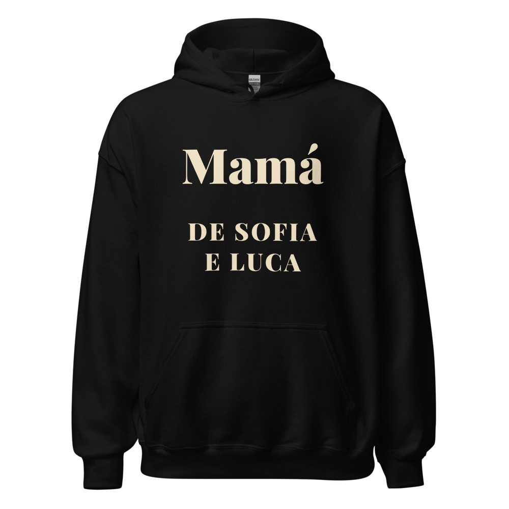 Sudadera con capucha Mamá de {nomi}