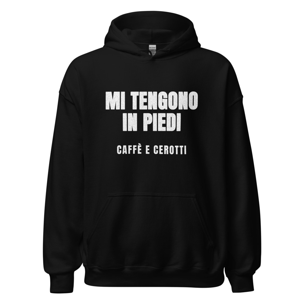 Felpa con cappuccio Mi tengono in piedi caffè e cerotti