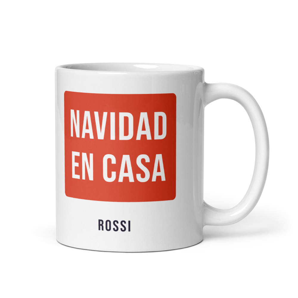Taza Navidad en casa {nomi}