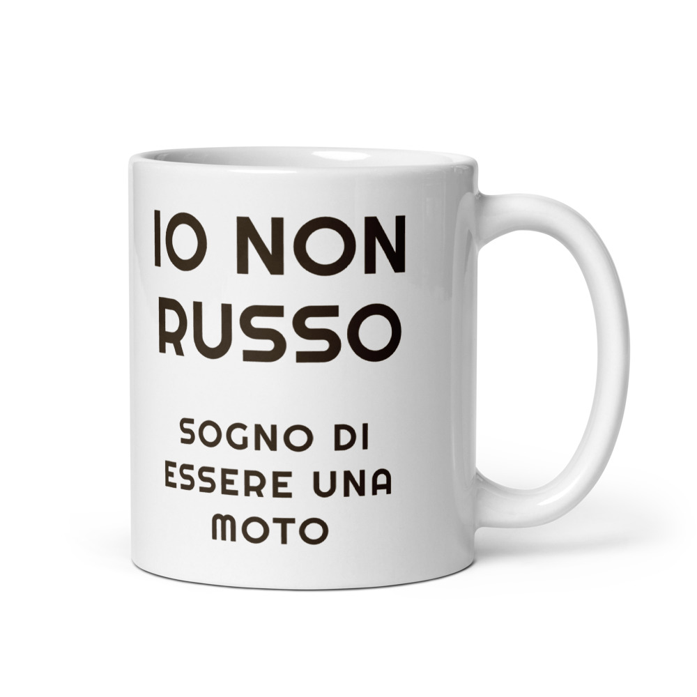 Tazza Io non russo sogno di essere una moto