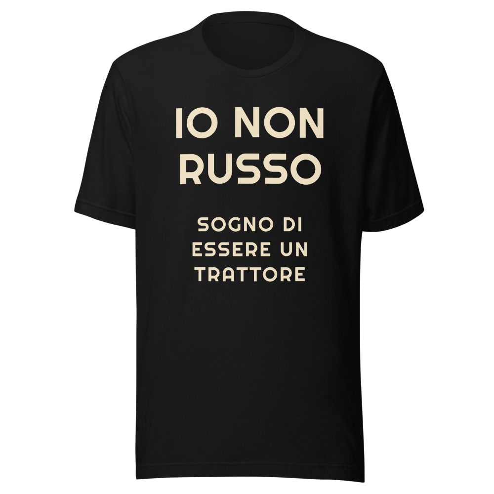 Maglietta io non russo sogno di essere un trattore, regalo papà