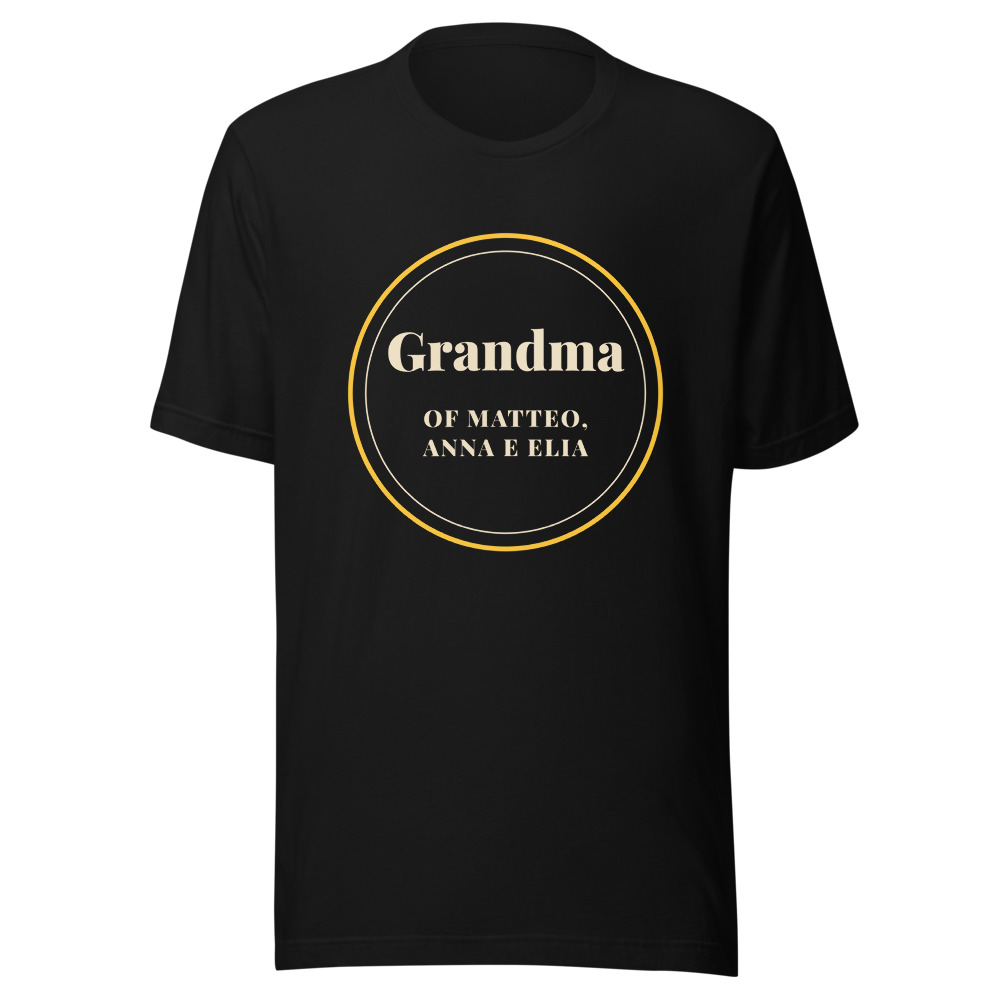 Personalized Grandma T-Shirt With Grandkids Names