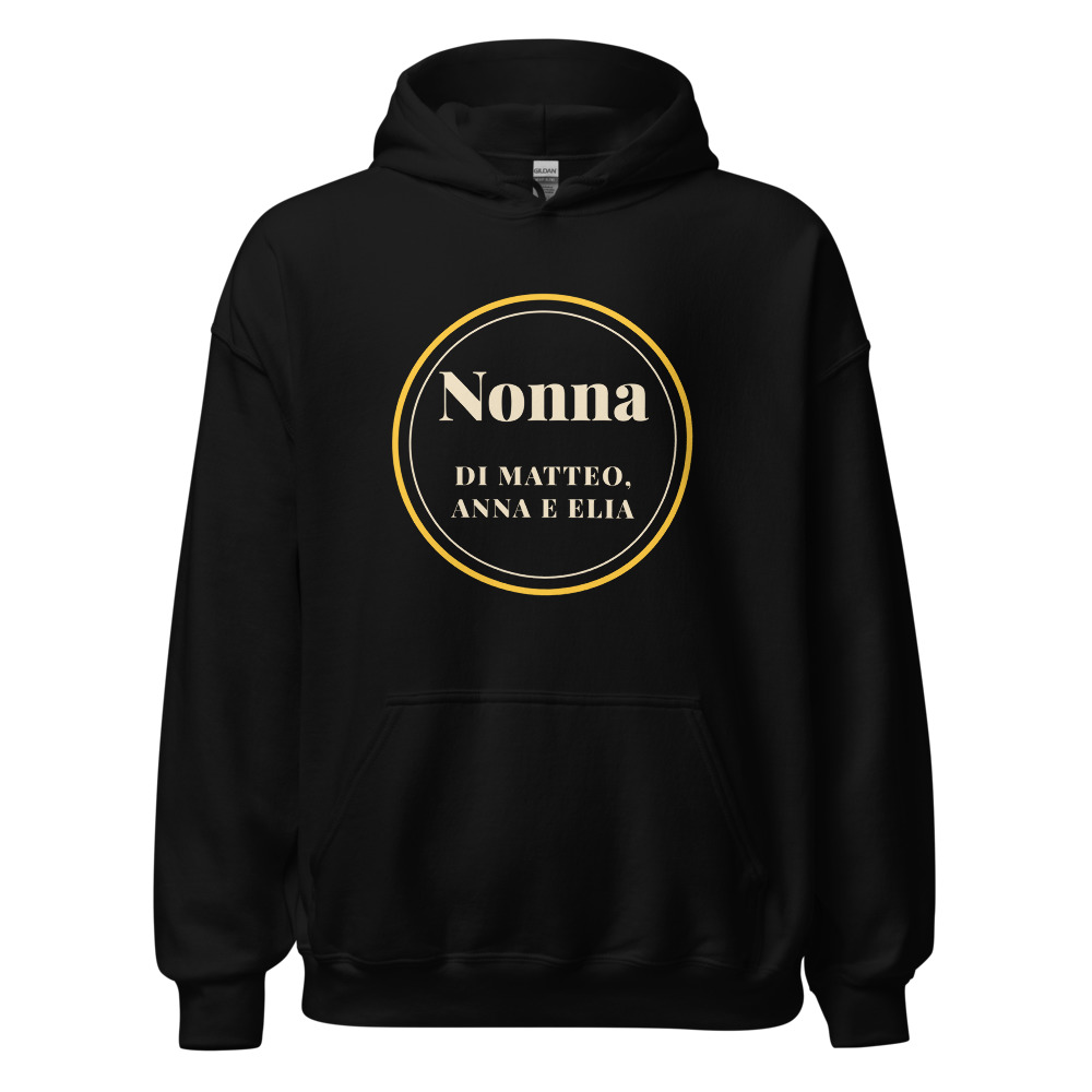Felpa con cappuccio Nonna di {nomi}