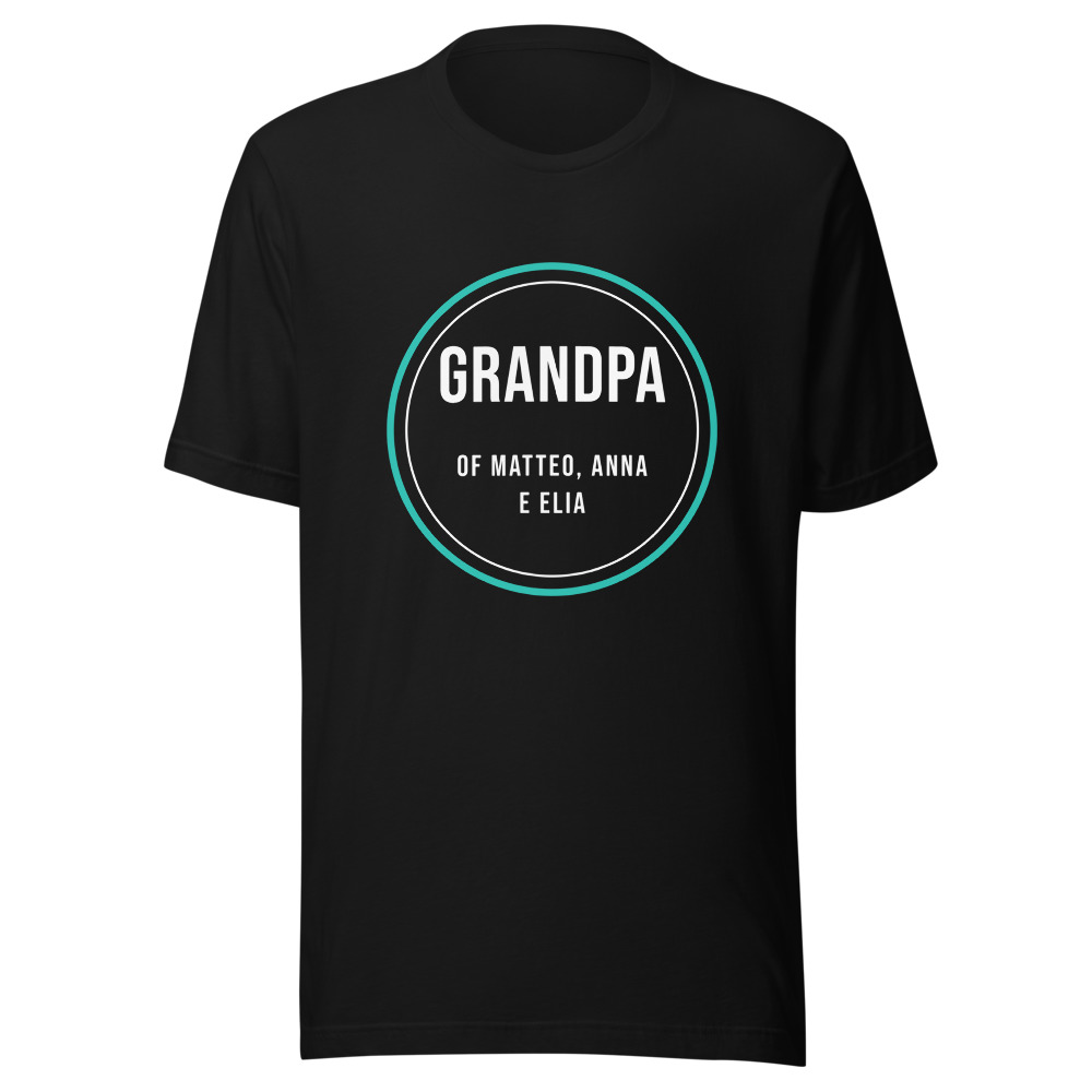 Personalized Grandpa T-Shirt With Grandkids Names