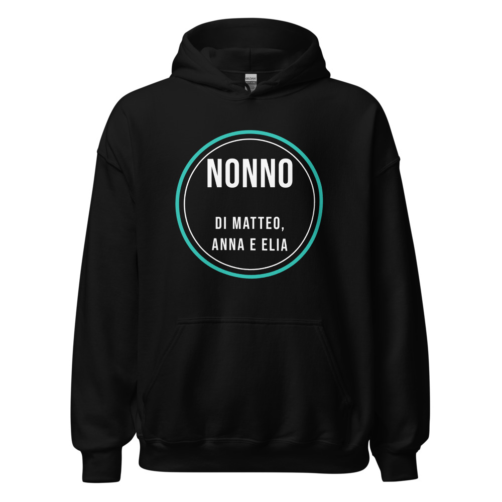 Felpa con cappuccio Nonno di {nomi}