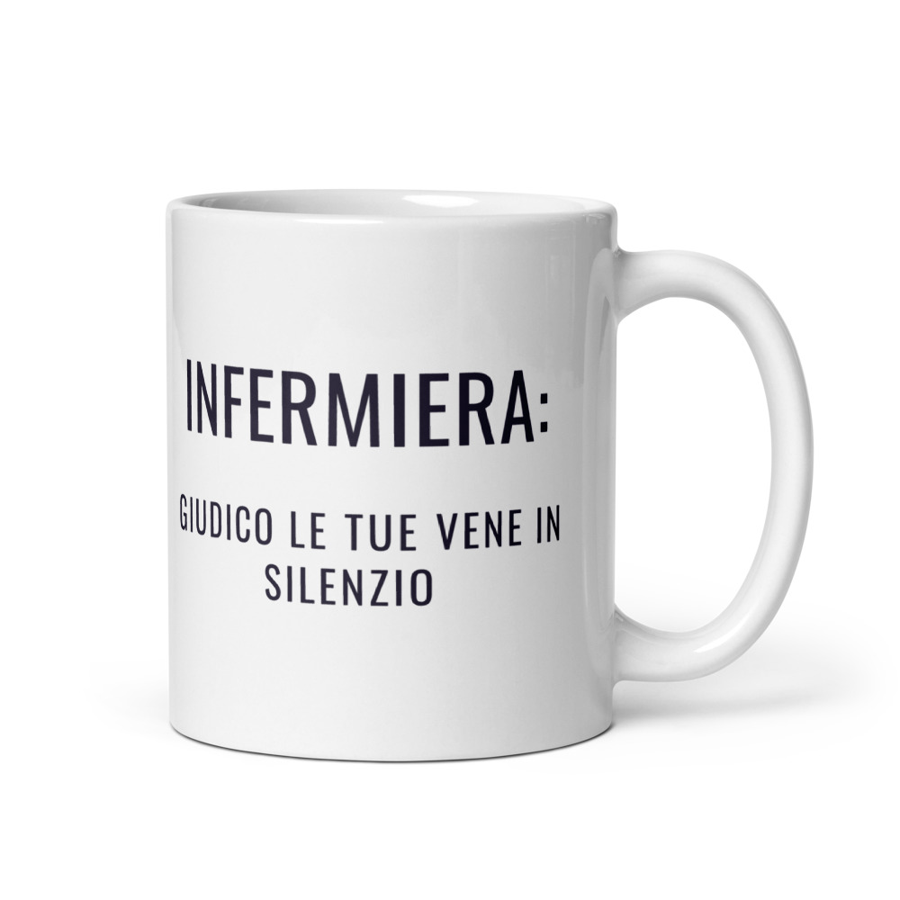 Tazza Infermiera: giudico le tue vene in silenzio