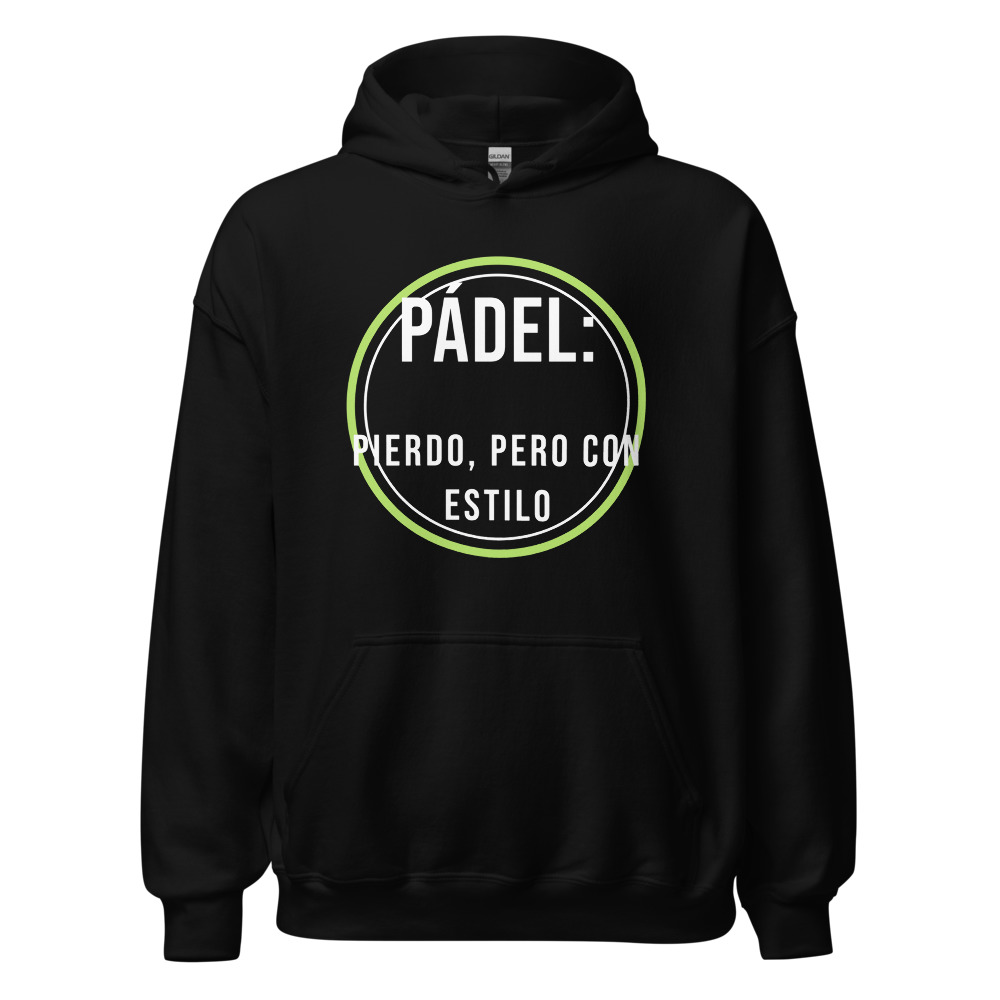 Sudadera con capucha Pádel: pierdo, pero con estilo