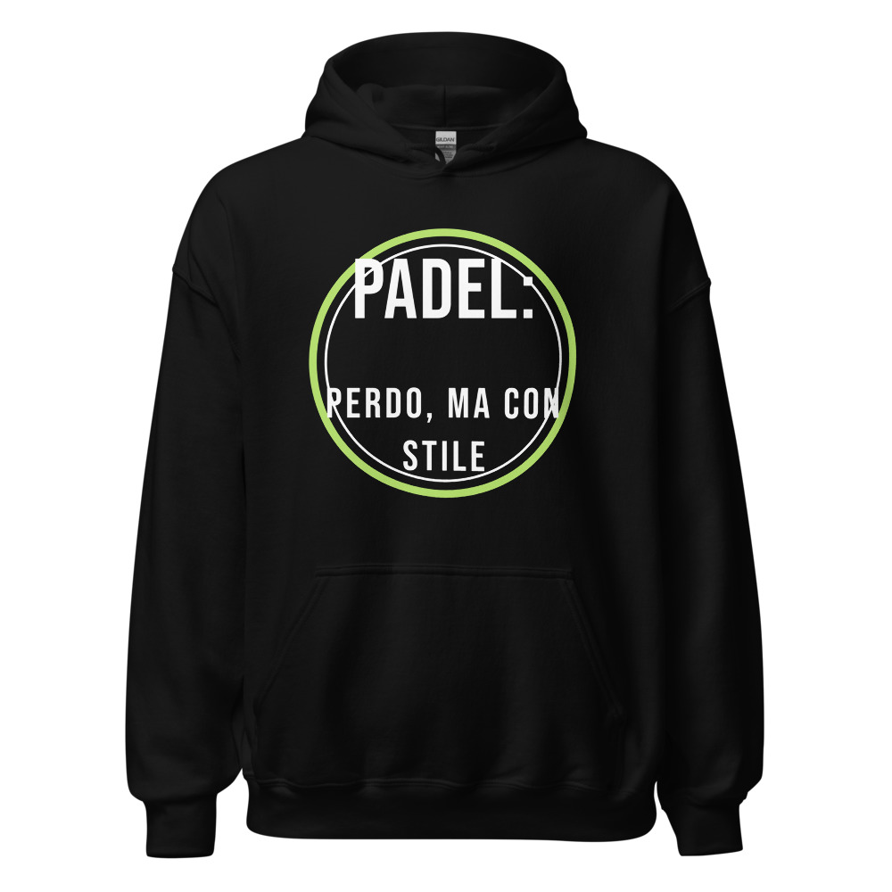 Felpa con cappuccio Padel: perdo, ma con stile