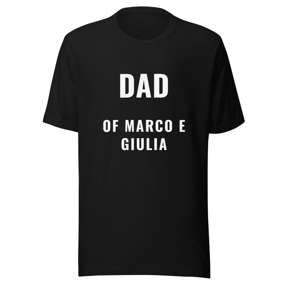 Personalized Dad T-Shirt With Kids Names